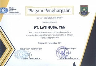 PIAGAM PENGHARGAAN PROGRAM CSR 2019