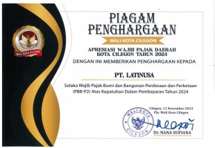 Penghargaan Walikota Cilegon - Apresiasi Wajib Pajak Daerah Kota Cilegon Tahun 2024 